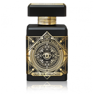 Initio Parfums Privés Oud for Greatness luxury fragrance bottle with mystical black design